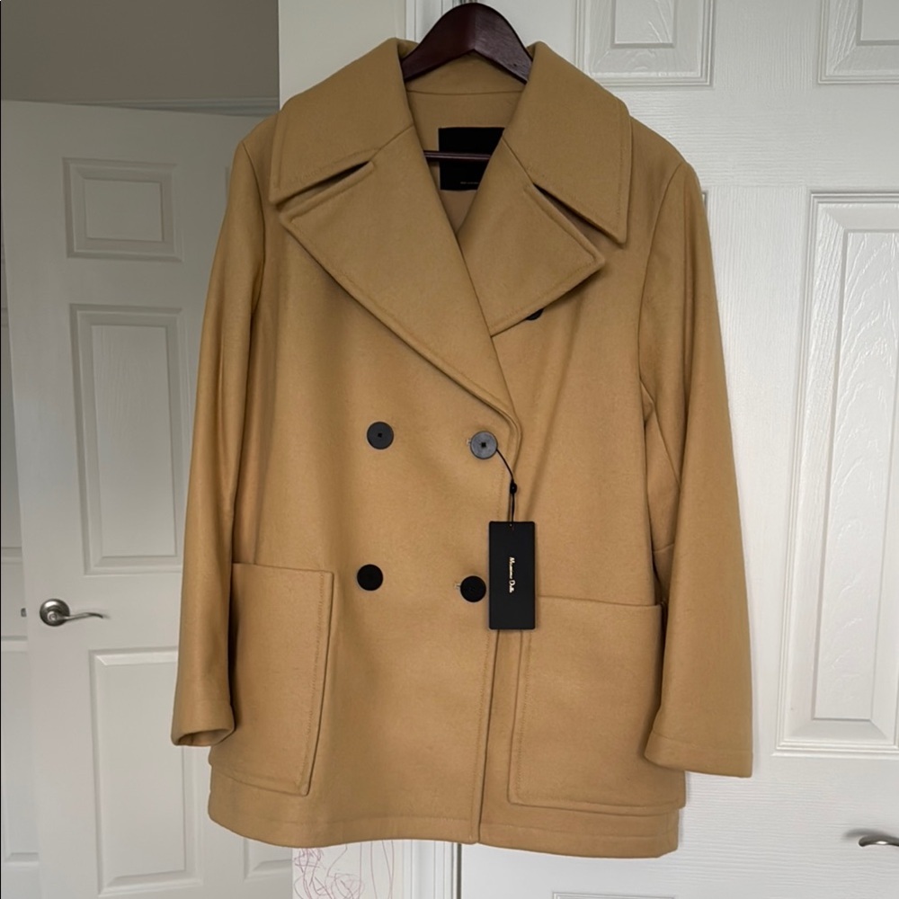 Tan Double-Breasted Coat